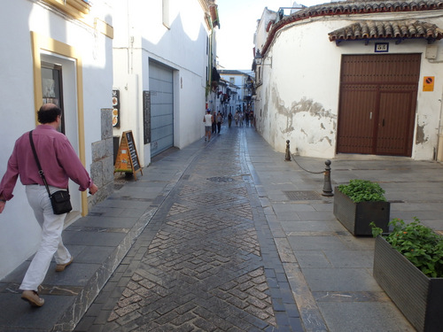 The city streets are set up and marked for Ox Cart wheel diameters.